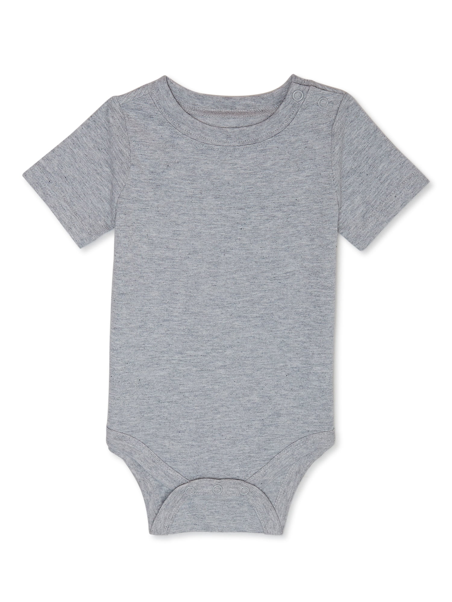 Garanimals Baby Boy Short Sleeve Solid Bodysuit, Sizes 0-24 Months