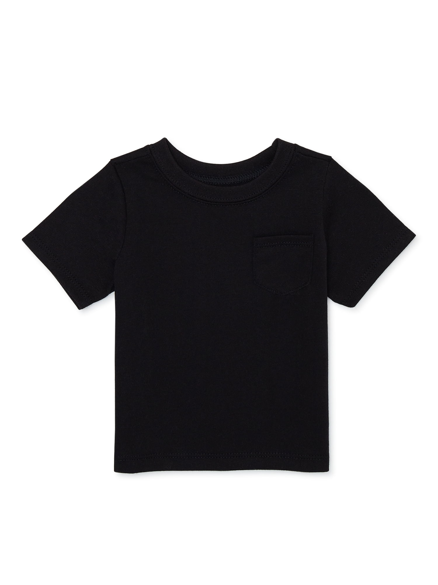 Garanimals Baby Boy Short Sleeve Solid Pocket T-Shirt, Sizes 0-24 ...