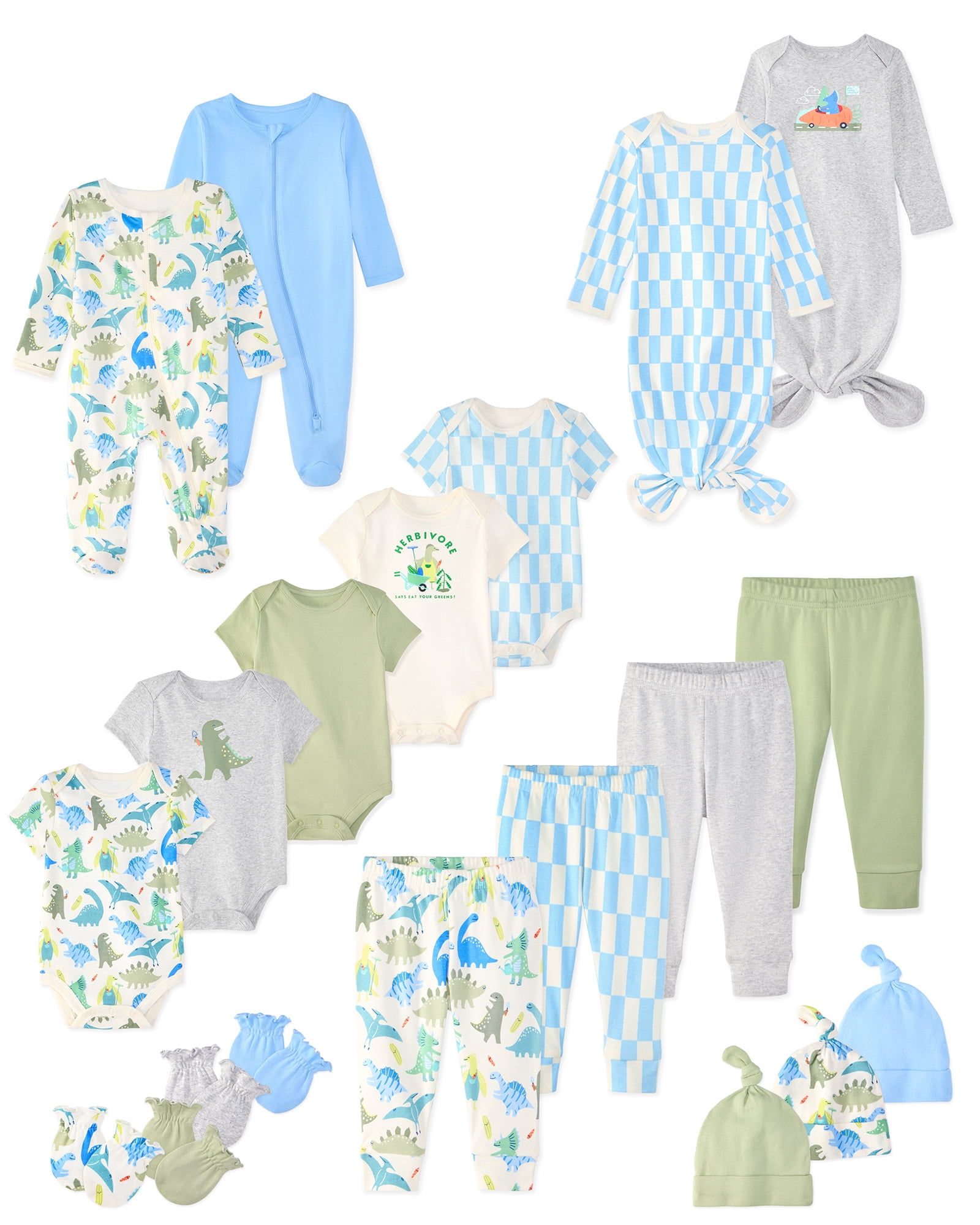 Garanimals Newborn Baby Boys & Girls Cotton Gift Set, Sizes Newborn-6/9 Months, 20-Piece​