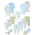 thumbnail image 1 of Garanimals Newborn Baby Boys & Girls Cotton Gift Set, Sizes Newborn-6/9 Months, 20-Piece​, 1 of 13