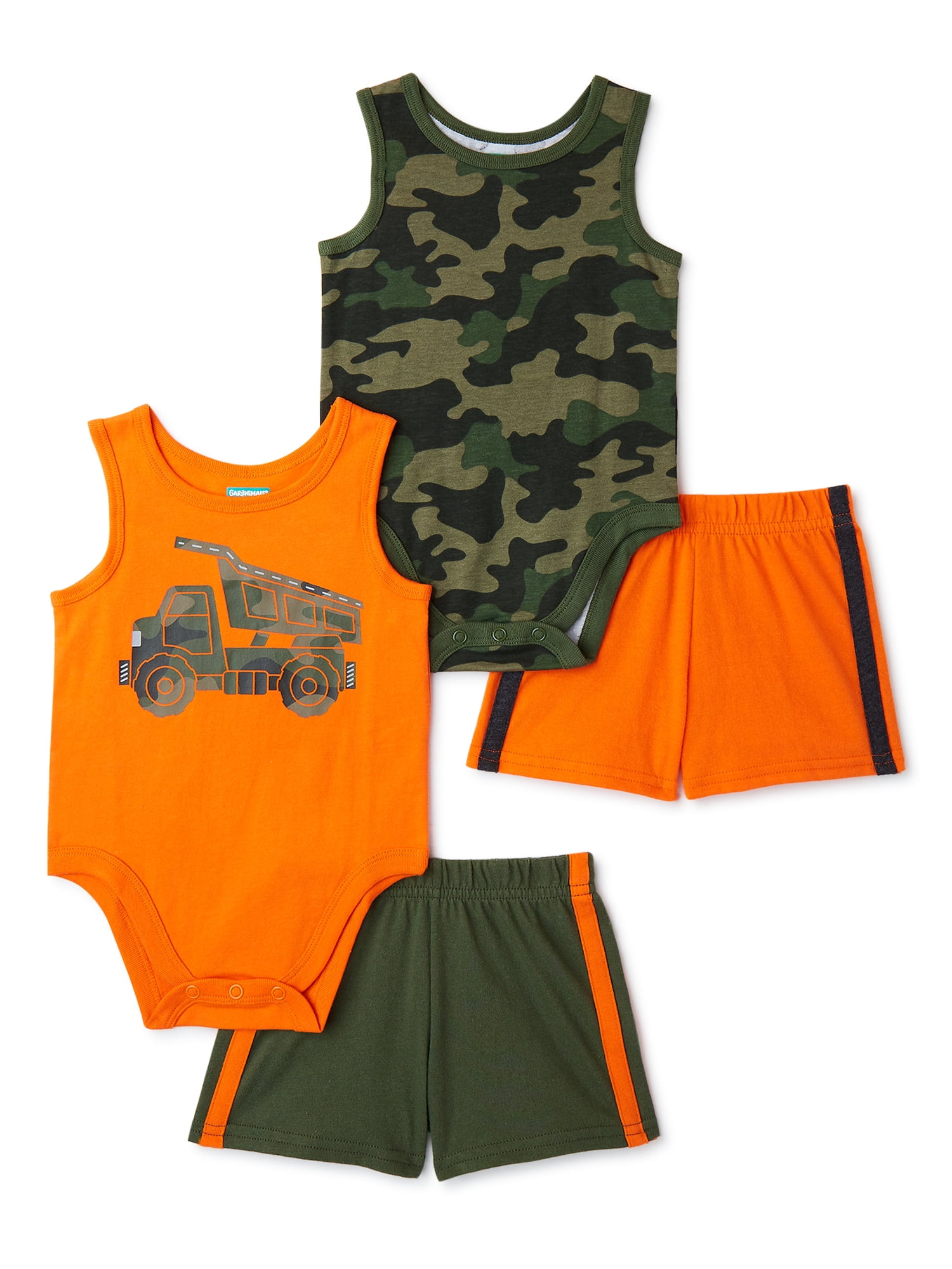 Garanimals Baby Boy Sleeveless Tank Bodysuit and Shorts Outfit Set