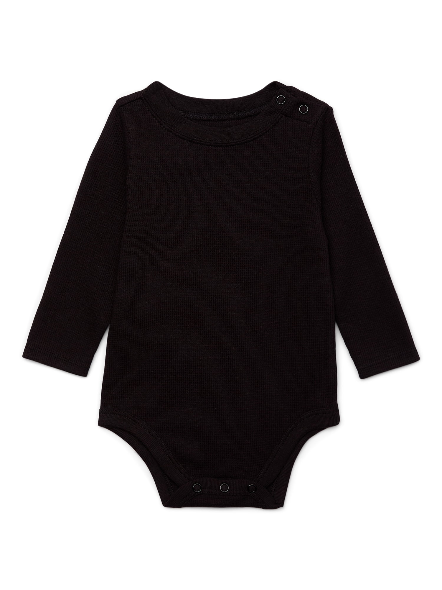 Garanimals Baby Boy Solid Thermal Bodysuit with Long Sleeves, Sizes 0M-24M