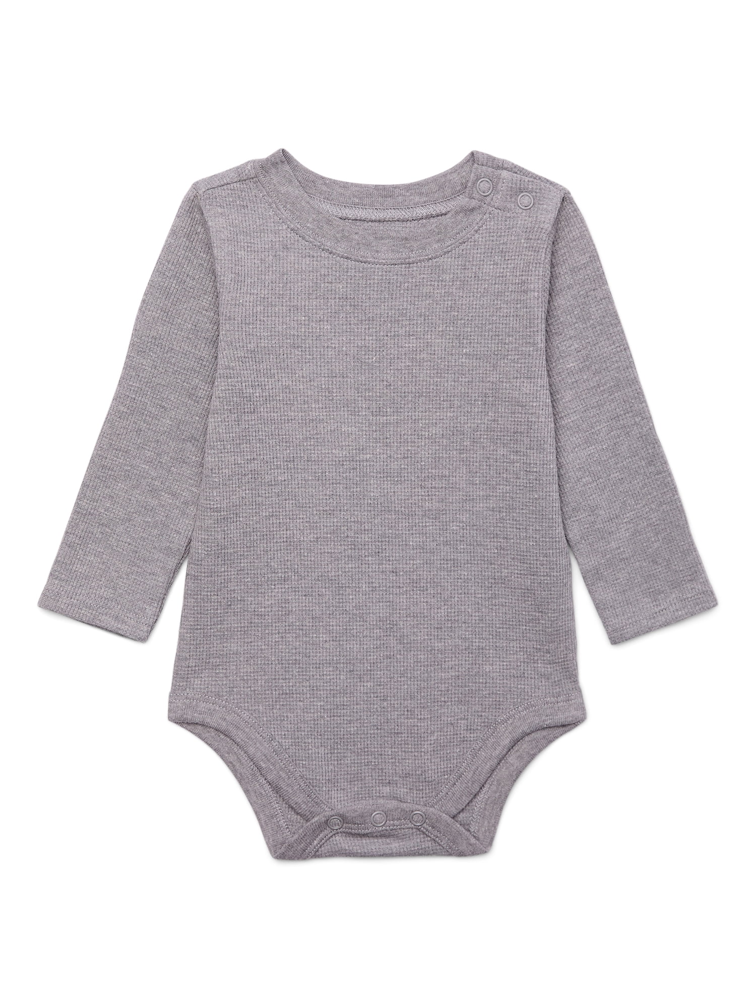 Garanimals Baby Boy Solid Thermal Bodysuit with Long Sleeves, Sizes 0M-24M