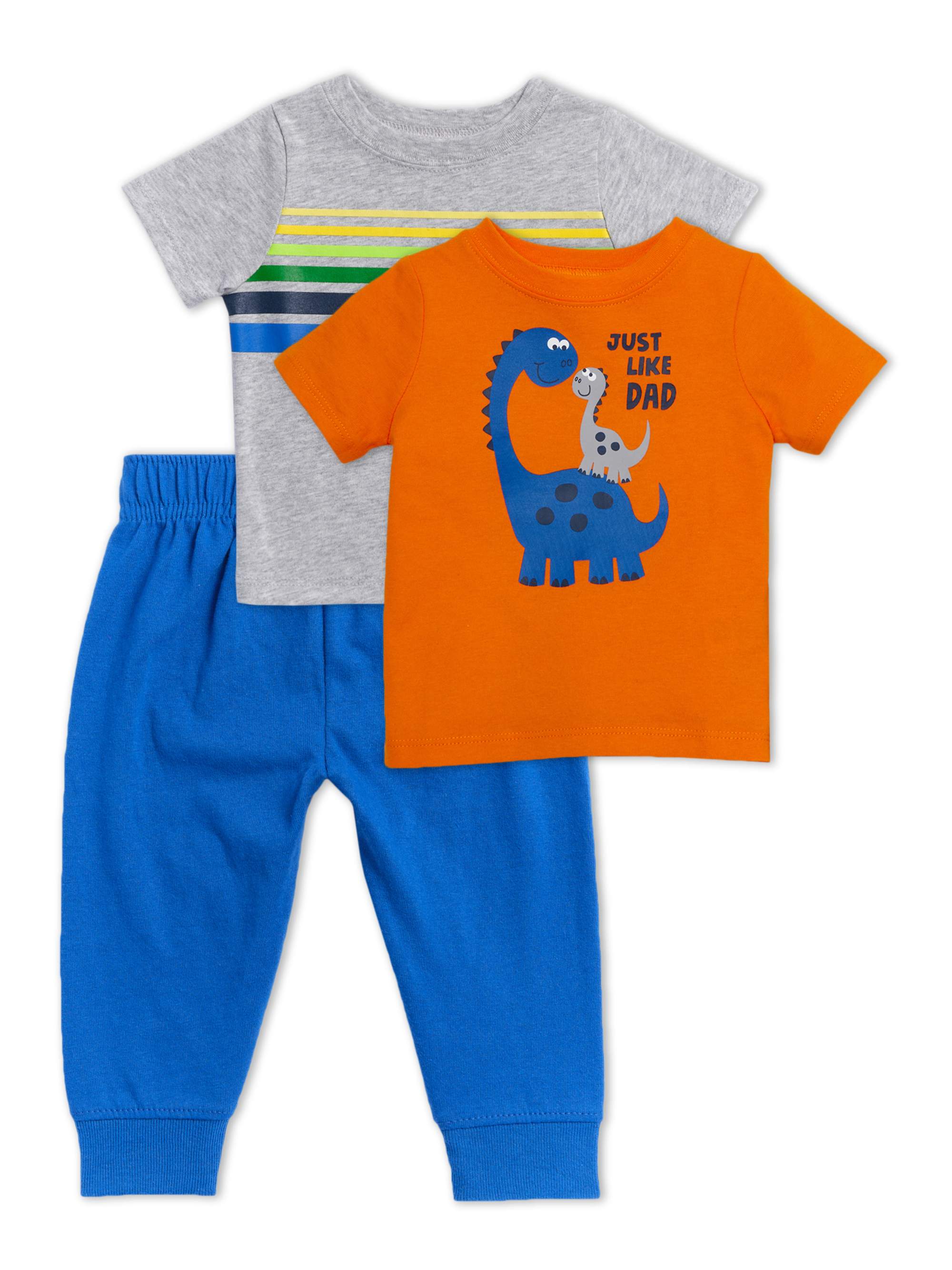 Garanimals Baby Boy TShirts and Joggers, 3pc Outfit Set