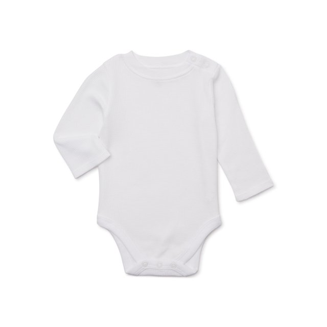 Garanimals Baby Boy Thermal Bodysuit with Long Sleeves, Sizes 0/3