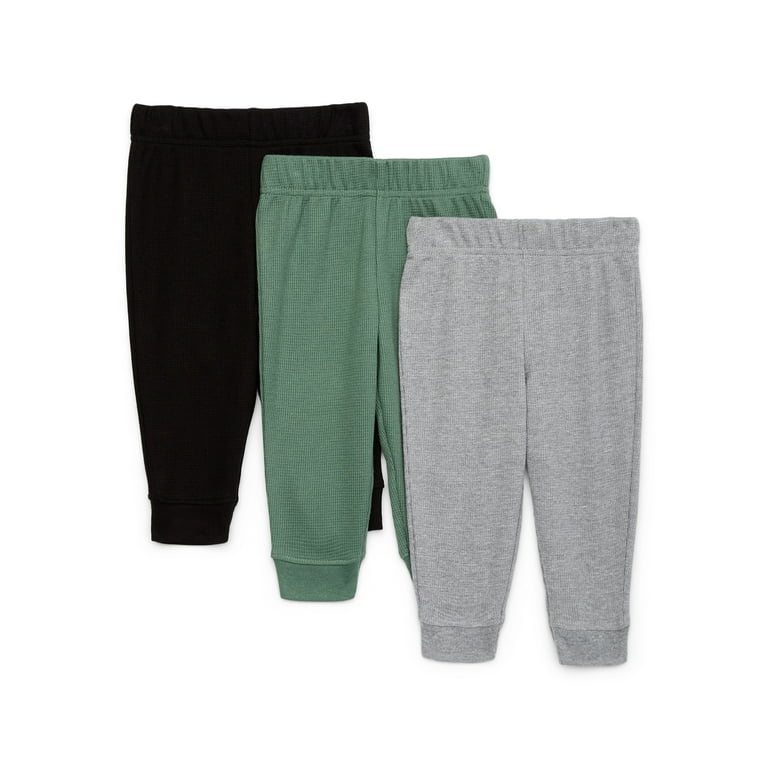 Garanimals Baby Boy Thermal Joggers Multipack 3 Pack Sizes 0 24 Months Walmart