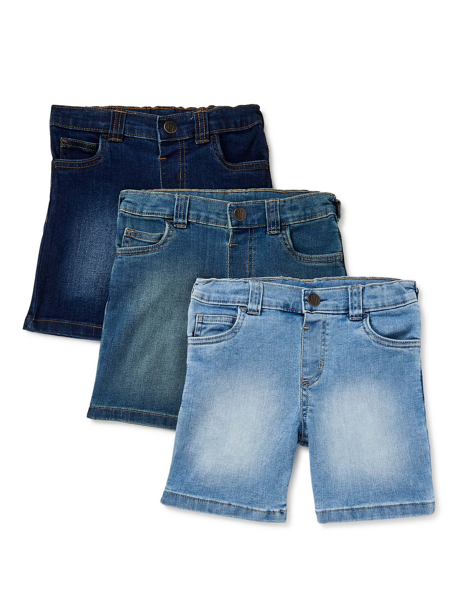 Garanimals Baby Boy & Toddler Boy Denim Shorts Multipack, 3Pack, 12M5T