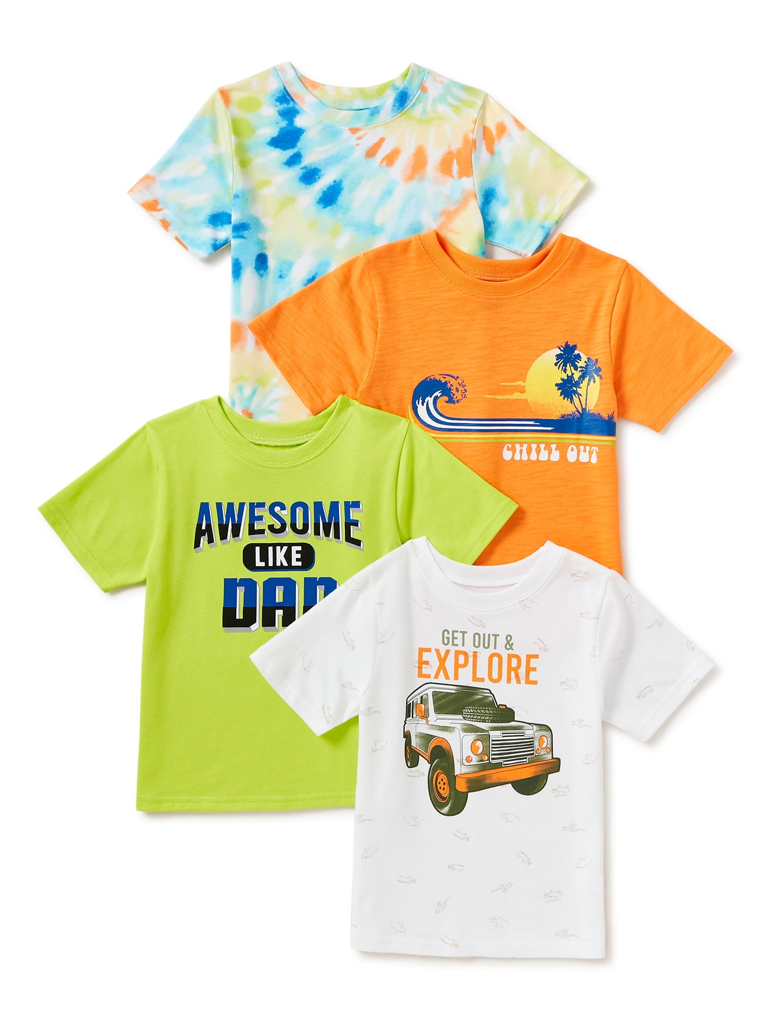 Garanimals Baby Boy & Toddler Boy Graphic TShirts Multipack, 4Pack