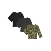Garanimals Baby Boy & Toddler Boy Long-Sleeve Solid T-Shirt, 3-Pack (12M-5T)