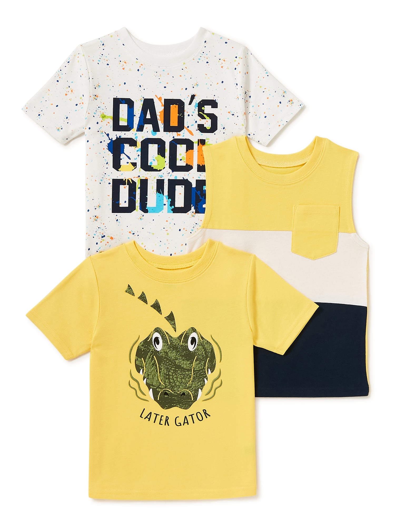 Garanimals Baby Boy & Toddler Boy TShirts & Tank Multipack, 3Pack