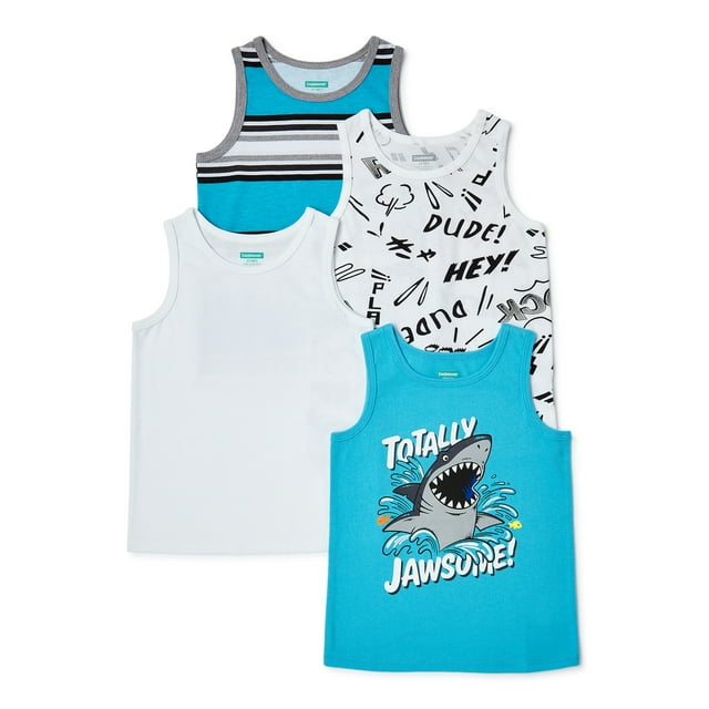 Garanimals Baby Boy & Toddler Boy TankTop Multipack, 4Pack, 12M5T