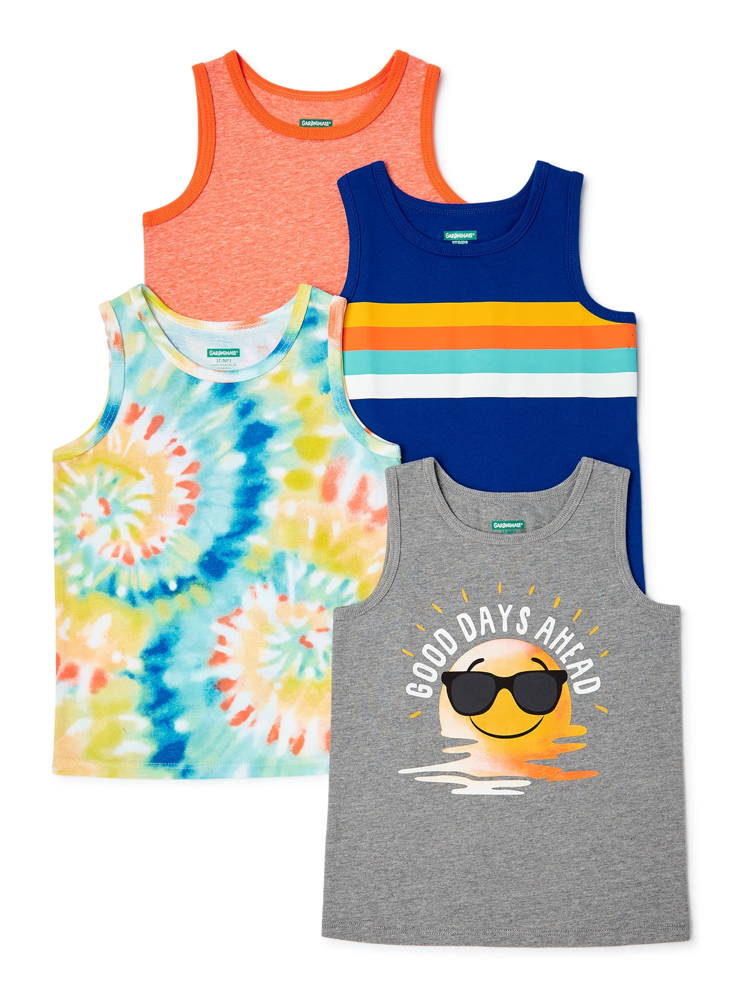 Garanimals Baby Boy & Toddler Boy TankTop Multipack, 4Pack, 12M5T