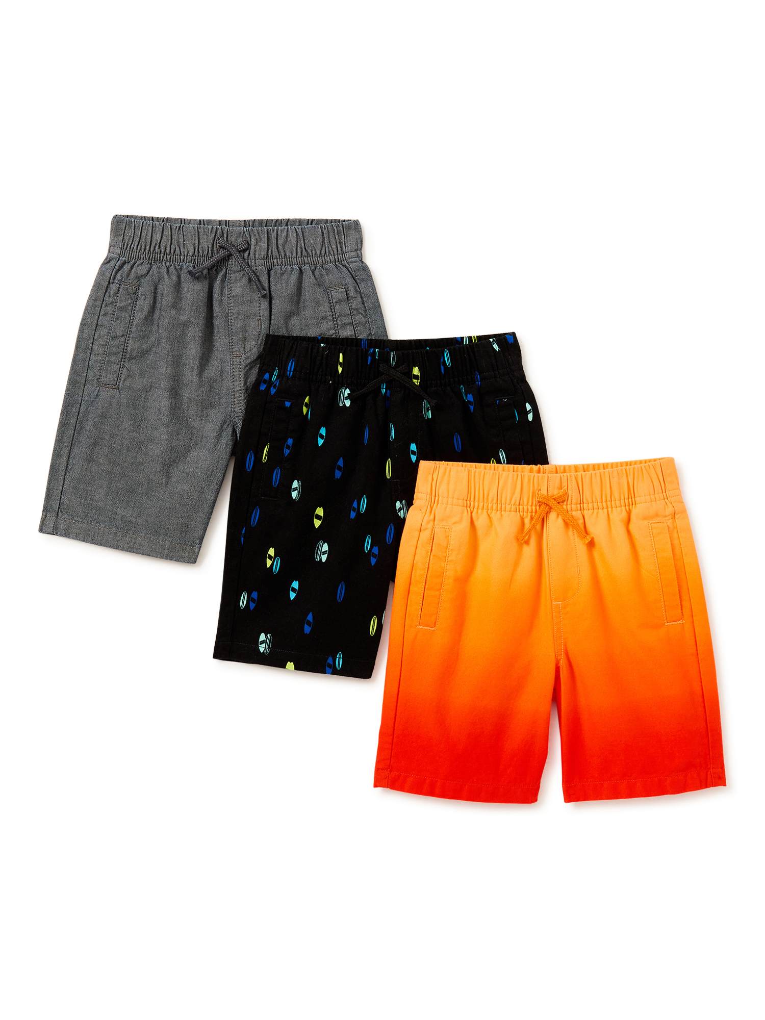 Garanimals Baby Boy & Toddler Boy Twill Shorts Multipack, 3Pack, 12M5T