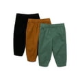 Garanimals Baby Boy Twill Joggers Multipack, 3Pack, Sizes 024 Months