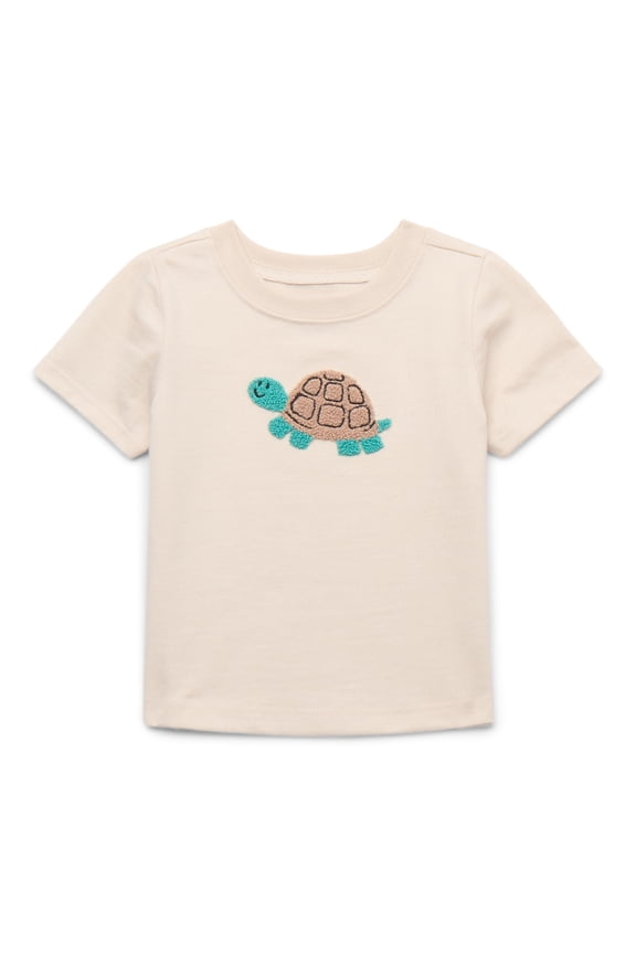 Baby Boy Short Sleeve Chenille Graphic T-Shirt, Sizes 0-24 Months