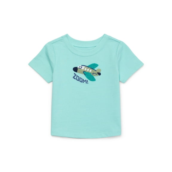 Garanimals Baby Boy Short Sleeve Chenille Graphic T-Shirt, Sizes 0-24 Months