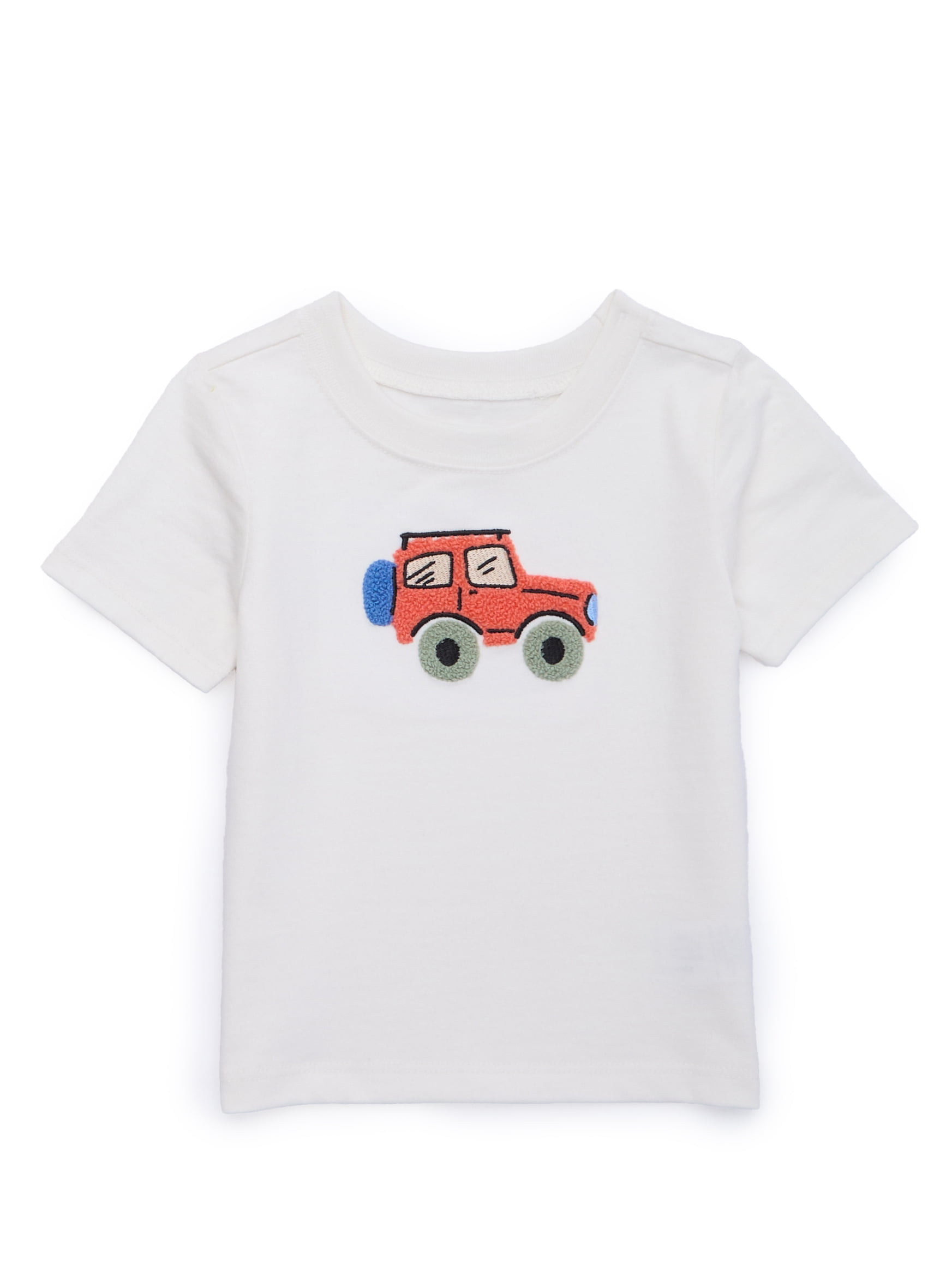 Baby Boy Short Sleeve Chenille Graphic T-Shirt, Sizes 0-24 Months