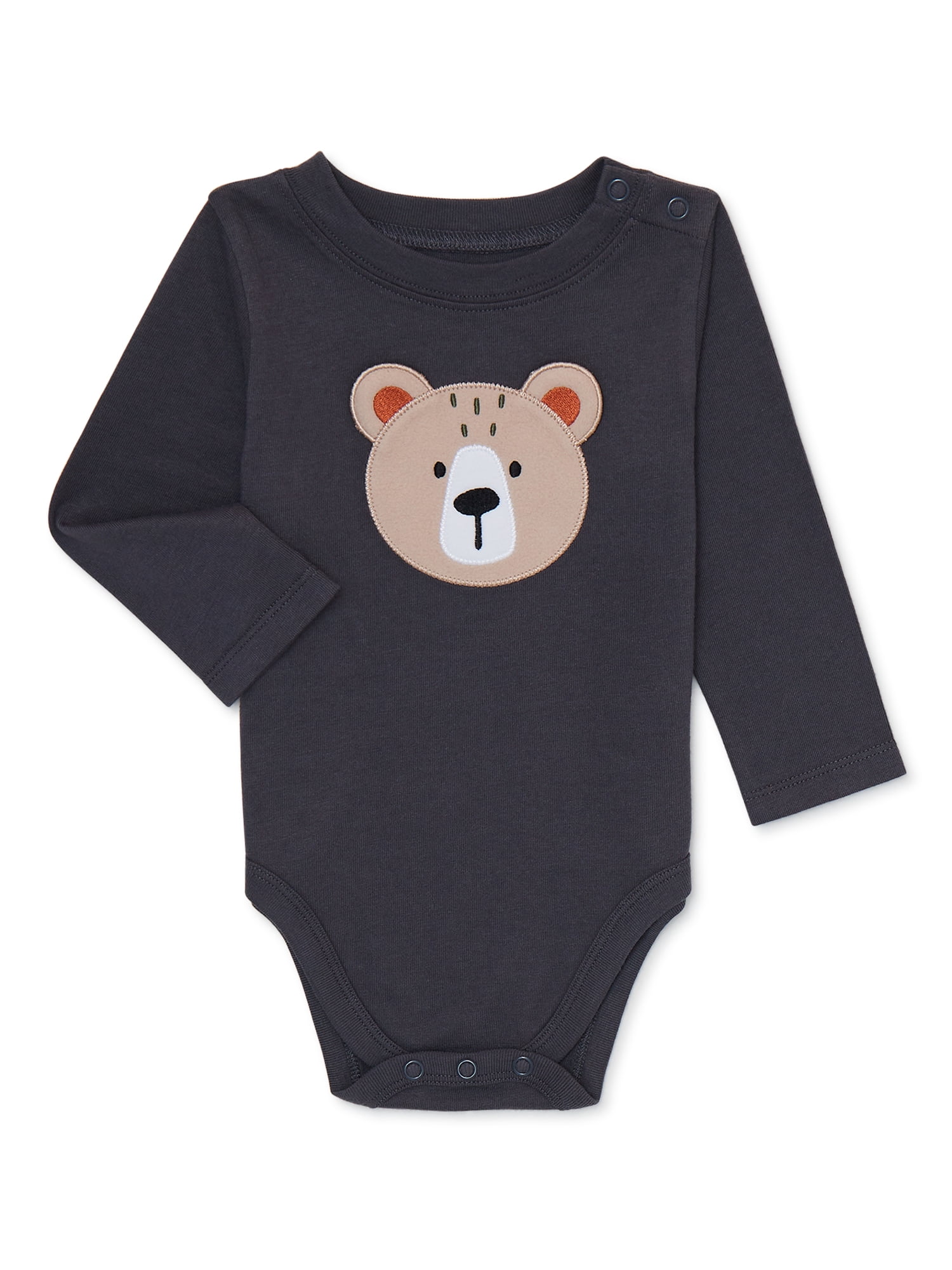 Garanimals Baby Boys Critter Bodysuit with Long Sleeves, Sizes 024