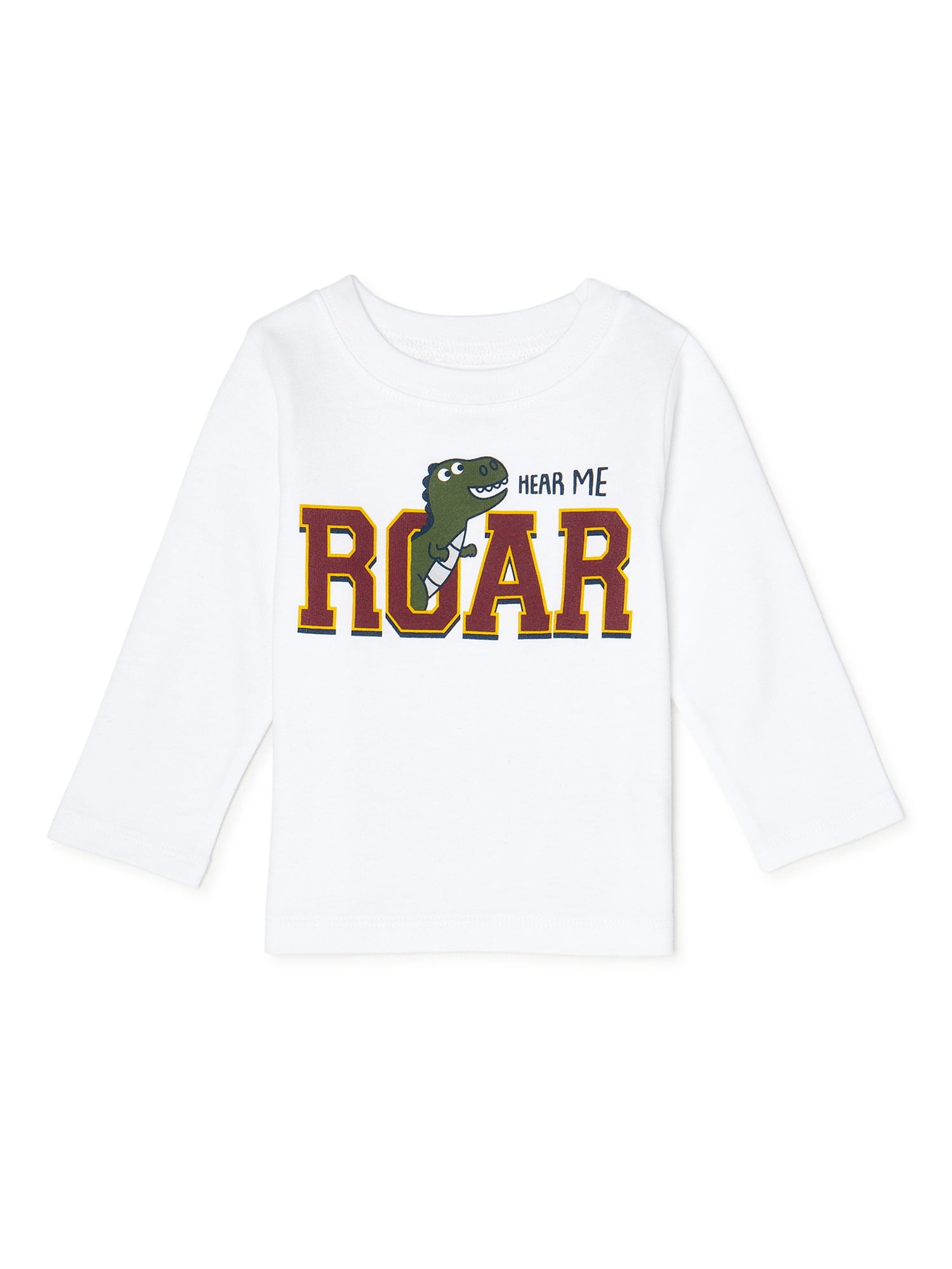 Garanimals Baby Boys' Dinosaur "Hear Me Roar" Graphic Long Sleeve Tee
