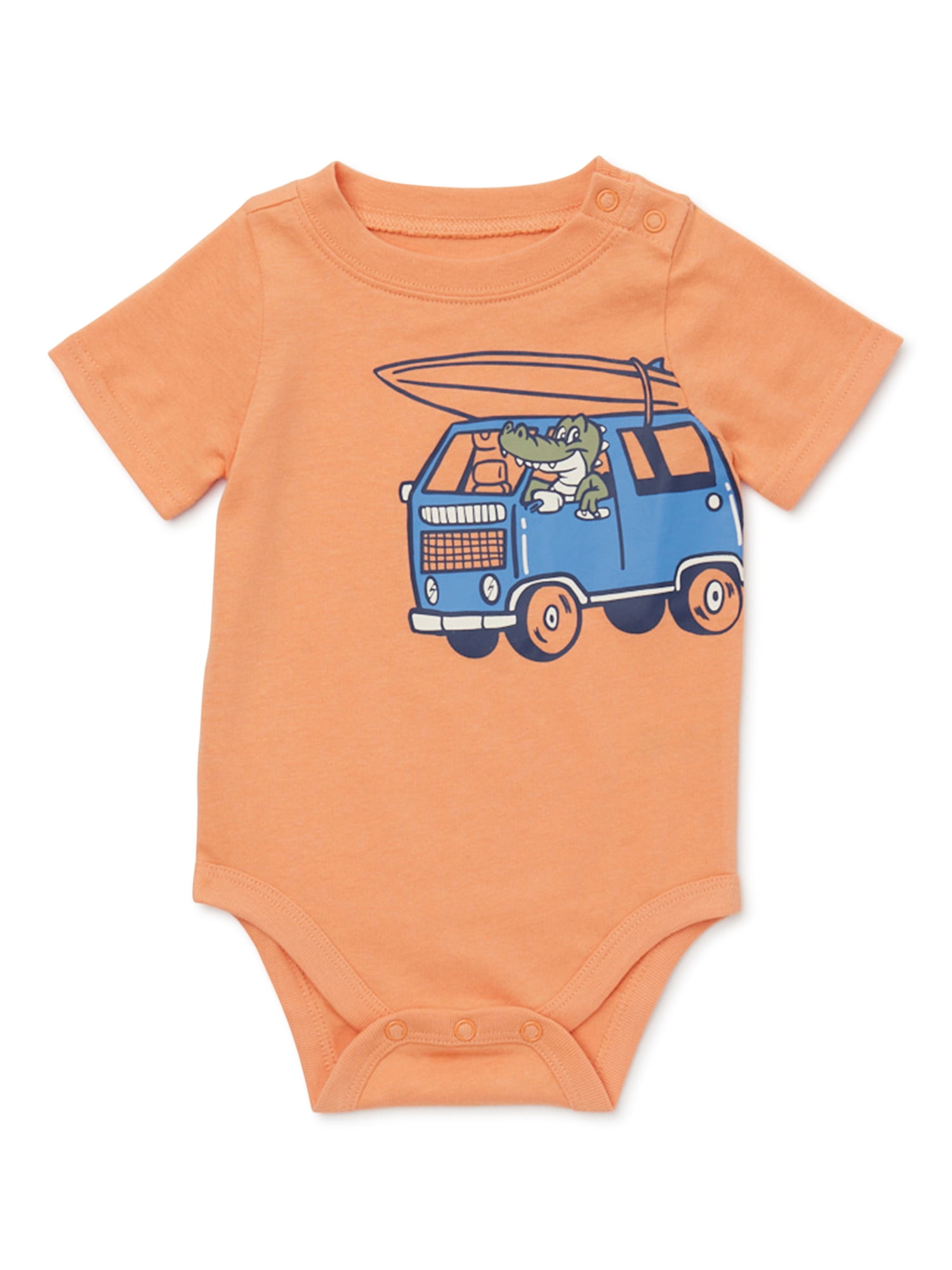 Garanimals Baby Boys’ Graphic Bodysuit with Short Sleeves, Sizes 0M-24M ...