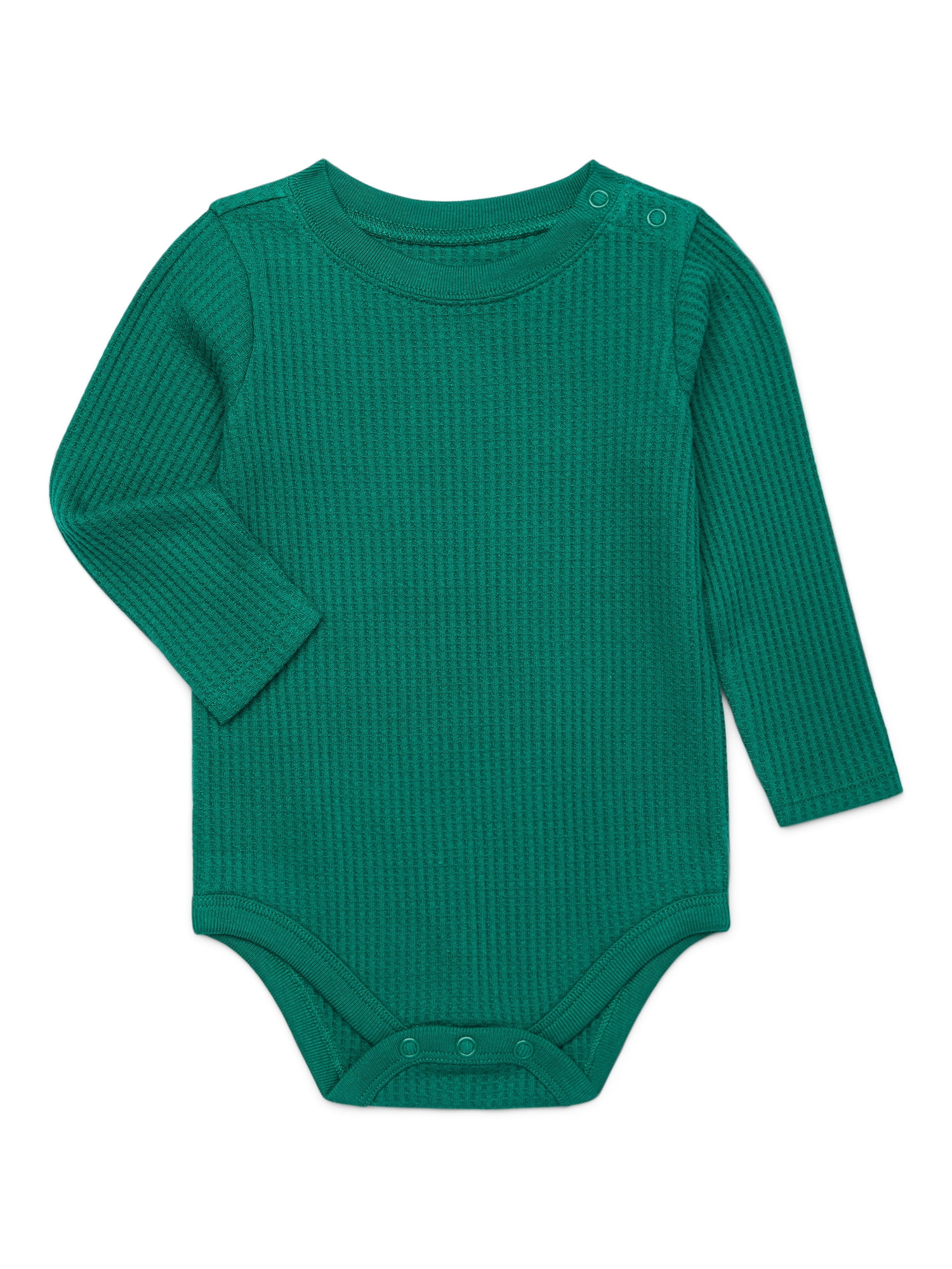 Garanimals Baby Boys Holiday Waffle Knit Bodysuit with Long Sleeves, Sizes 0-24M