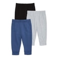 thumbnail image 1 of Garanimals Baby Boy Jersey Joggers Multipack, 3-Pack, Sizes 0-24 Months, 1 of 4