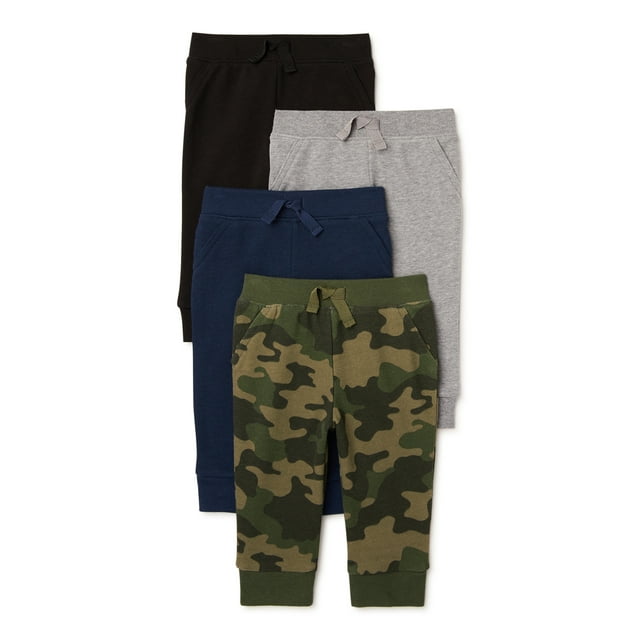 Garanimals Baby Boys Jogger Multipack, 4Pack, Sizes 024 Months