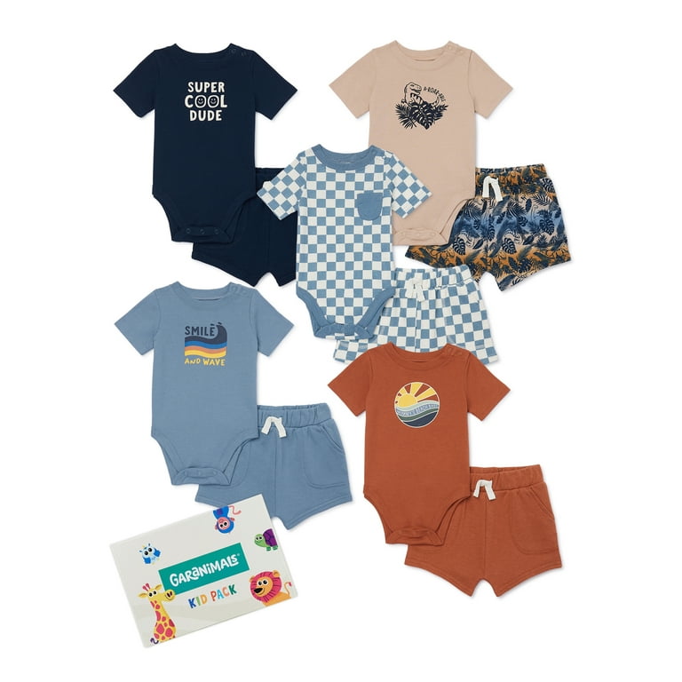 Garanimals Baby Boys Mix and Match Outfits Kid Pack, 10-Piece