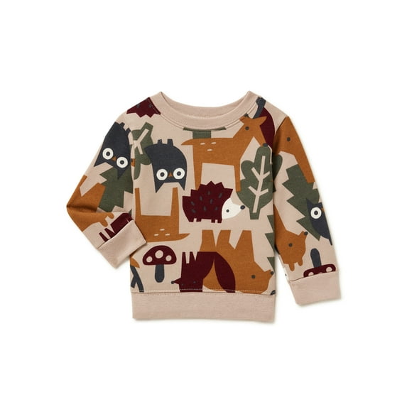 Garanimals Baby Boys Print Fleece Sweatshirt, Sizes 6 Months-24 Months