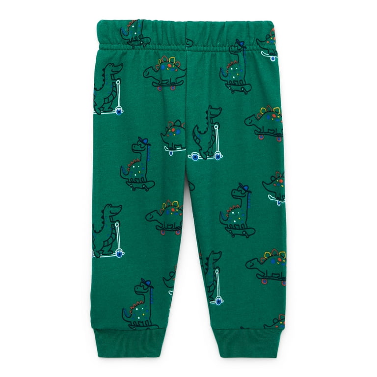 GREEN REGULAR FIT PANTS IN FRENCH TERRY, BABY GREEN REGULAR FIT PANTS IN FRENCH TERRY, BABY