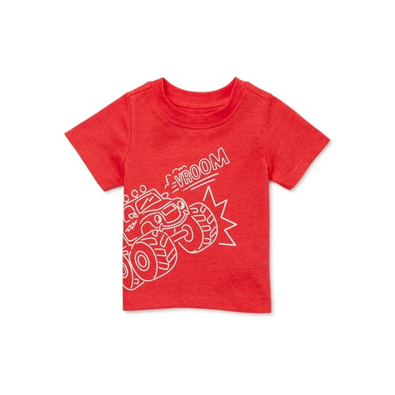 Garanimals Baby Boys Short Sleeve Graphic Tee, Sizes 0-24 Months