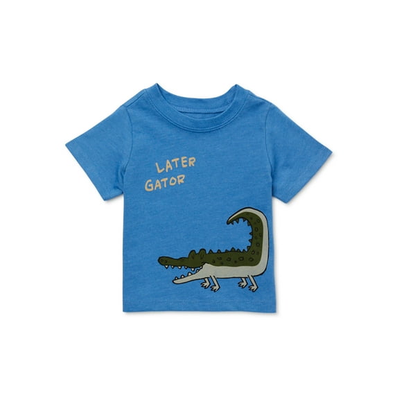 Garanimals Baby Boys Short Sleeve Graphic Tee, Sizes 0-24 Months