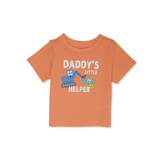 Garanimals Baby Boys Short Sleeve Graphic Tee, Sizes 0-24 Months