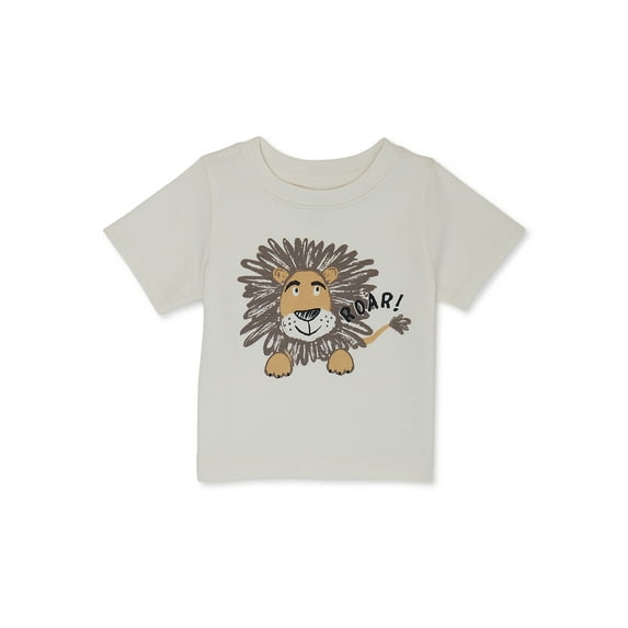 Garanimals Baby Boys Short Sleeve Graphic Tee, Sizes 0-24 Months