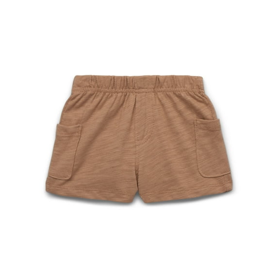 Garanimals Baby Boys Slub Jersey Shorts with Patch Pockets, Sizes 0-24M
