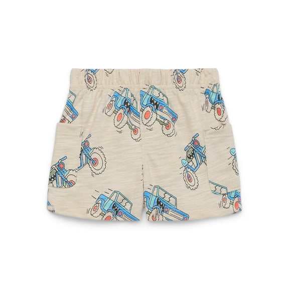 Garanimals Baby Boys Slub Jersey Shorts with Patch Pockets, Sizes 0-24M