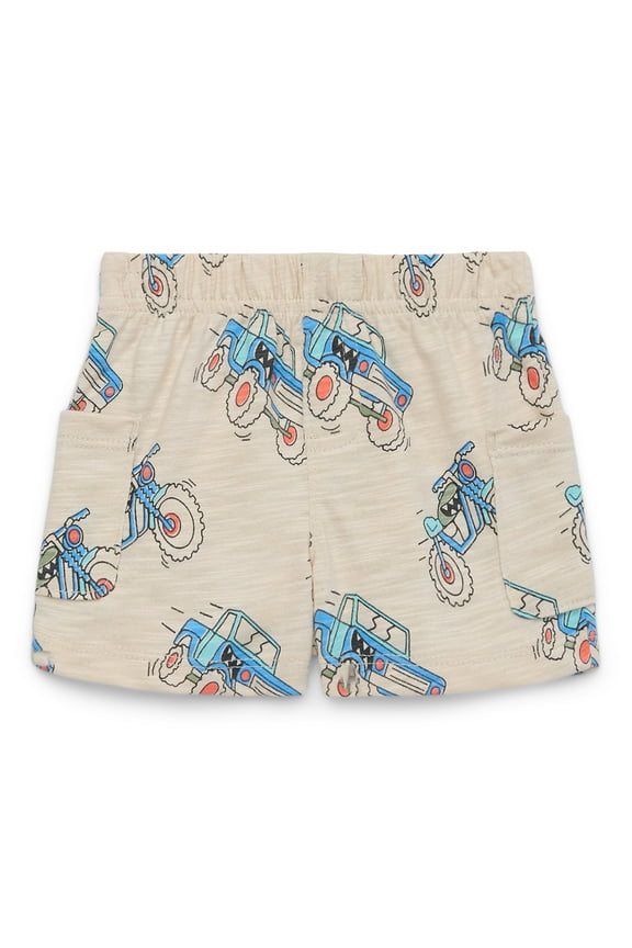 Baby Boys Slub Jersey Shorts with Patch Pockets, Sizes 0-24M