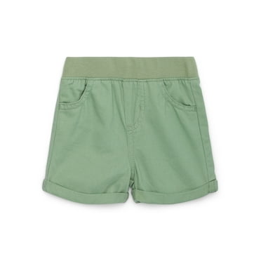 Garanimals Baby Brushed Micro Twill Solid Shorts, Sizes 0-24 Months