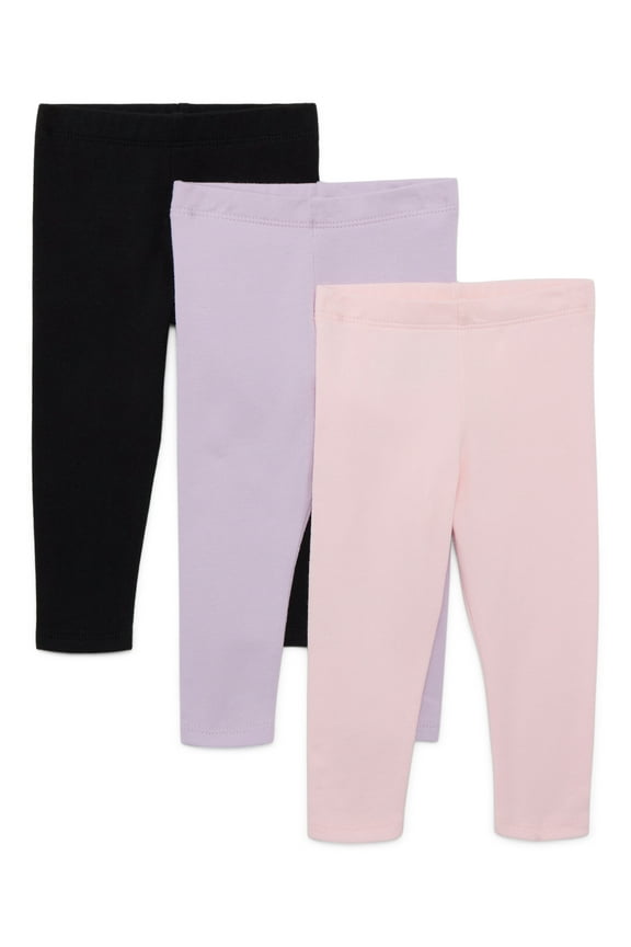 Baby Girls Jersey Leggings, 3-Pack, Sizes 0M-24M