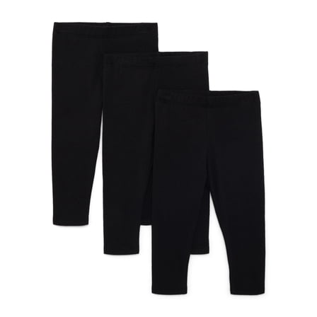 Garanimals Baby Girls Jersey Leggings, 3-Pack, Sizes 0M-24M