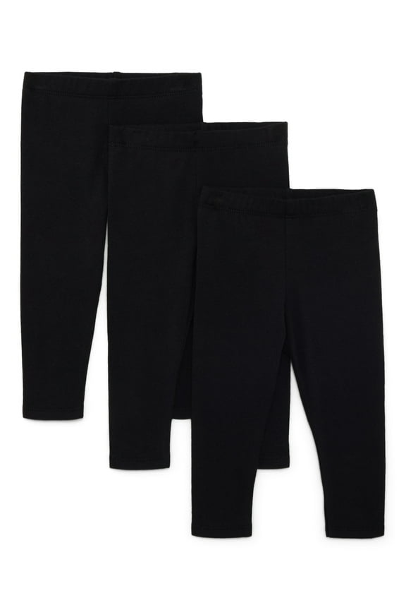 Baby Girls Jersey Leggings, 3-Pack, Sizes 0M-24M