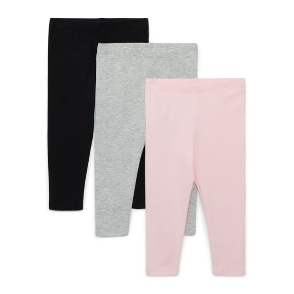 Baby Girls Jersey Leggings, 3-Pack, Sizes 0M-24M