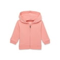thumbnail image 1 of Garanimals Baby Girl Butter Fleece Zip Up Hoodie, Sizes 0M-24M, 1 of 4