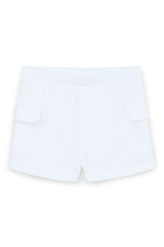 Baby Girl Cargo Pocket French Terry Shorts, Sizes 0-24 Months