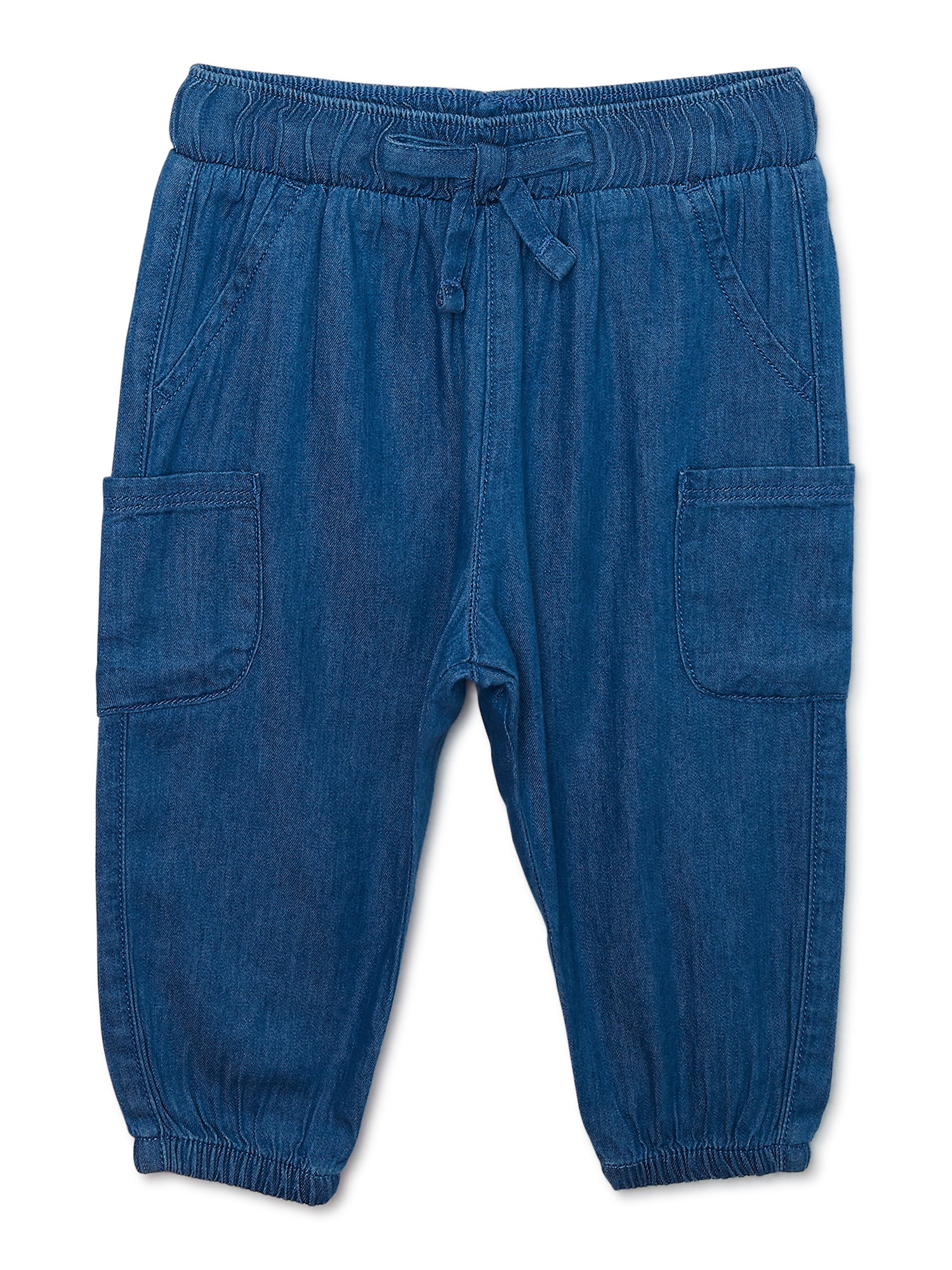 Toddler Design Denim Plaid Jogger Pants main image 1