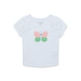 thumbnail image 1 of Garanimals Baby Girl Short Sleeve Scallop Neck Embroidered T-Shirt, Sizes 0-24 Months, 1 of 3