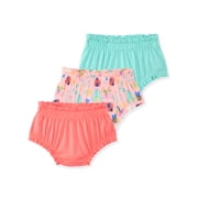 Garanimals Baby Girls Cotton Bloomers, 3-Pack, Sizes 0-24M