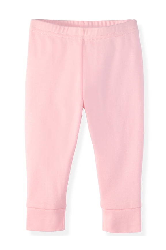 Baby Girl Cotton Solid Joggers, Sizes 0–24M