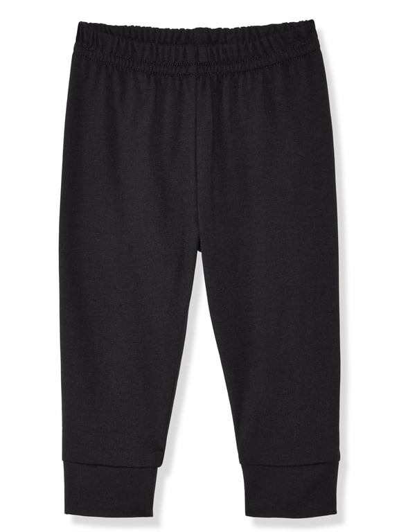 Newborn & Baby Girl 100% Cotton Jogger Pants, Sizes 0–24M, Single or 4-Pack
