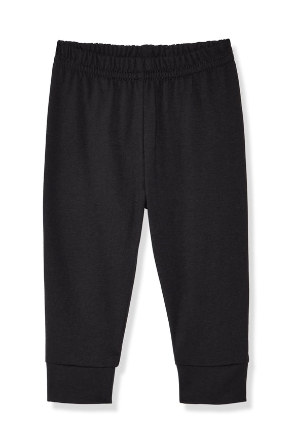 Baby Girl Cotton Solid Joggers, Sizes 0–24M